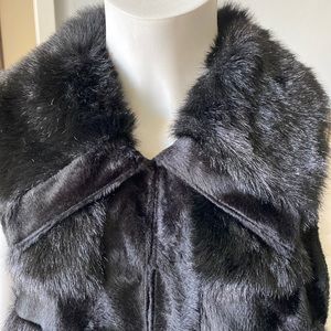 RLZ Beautiful Faux Mink Black Vest